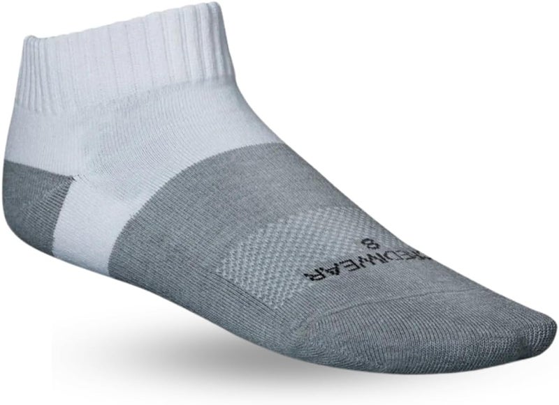 Incrediwear Active Low Cut Socks for Men and Women - Breathable and Moisture-Wicking Athletic Socks in White, Size L - Image 1
